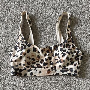 Aerie Leopard Print Bathing Suit Top